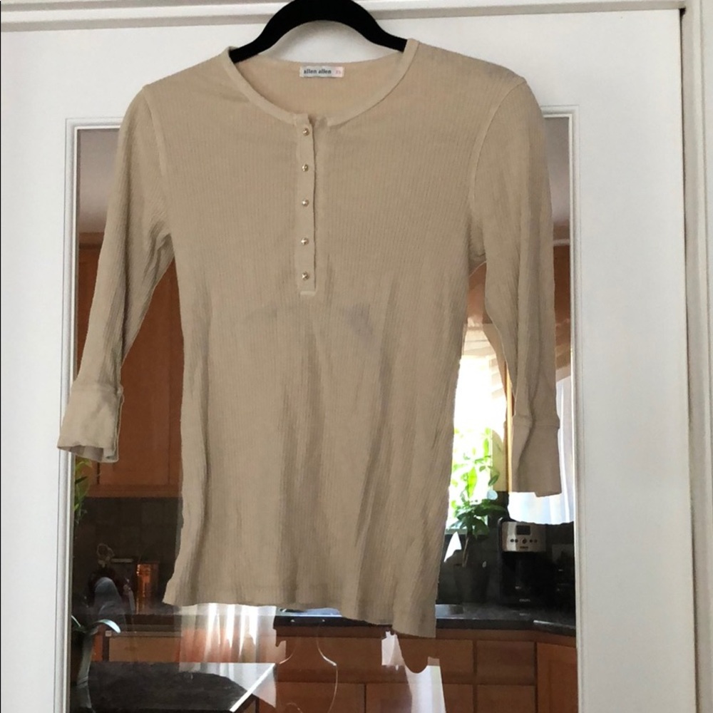 Women’s Allen Allen long sleeve ribbed Henley